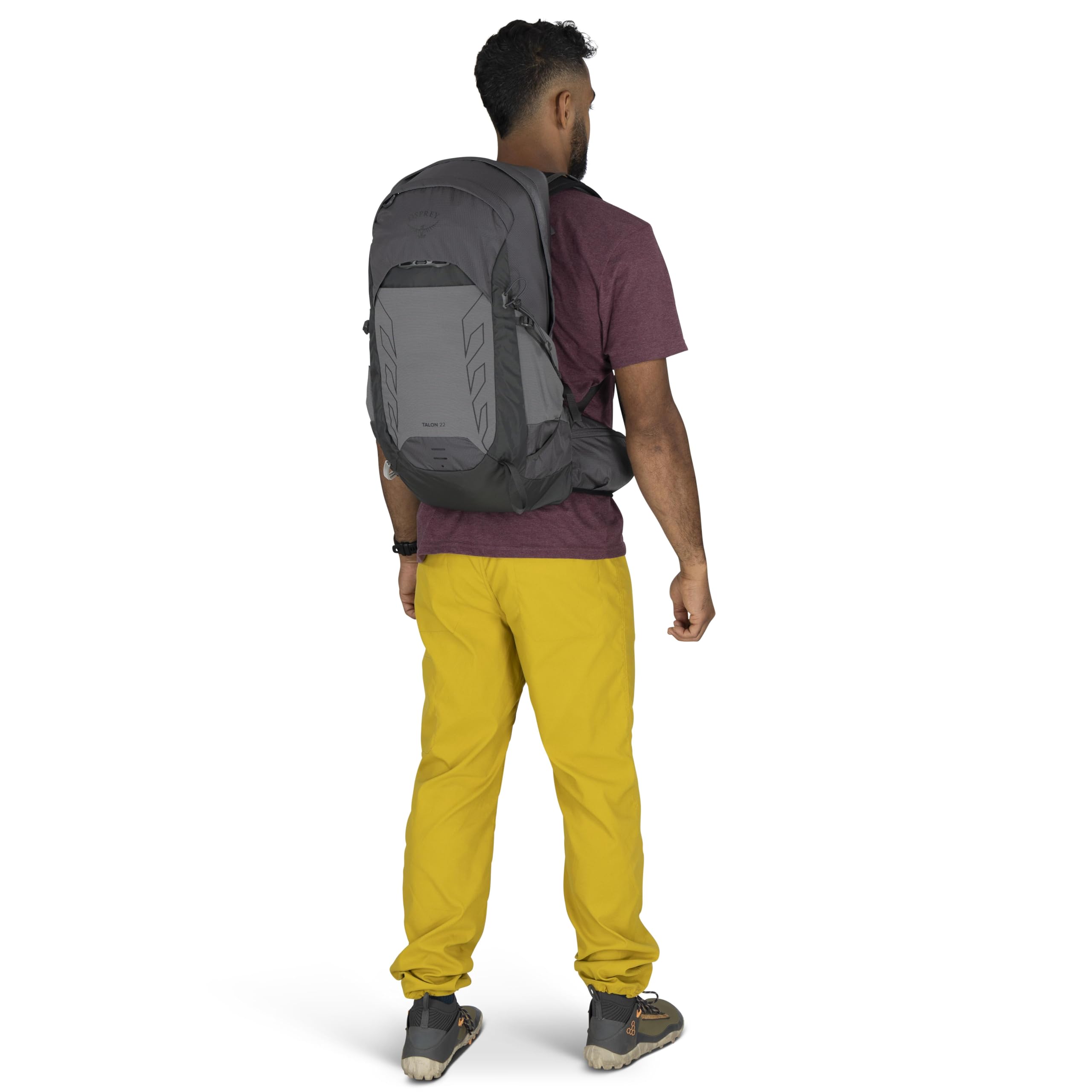 Osprey Talon 22L Mens Lightweight Hiking Backpack - Small Daypack for Travel & Camping, Phantom Grey/Dark Charcoal