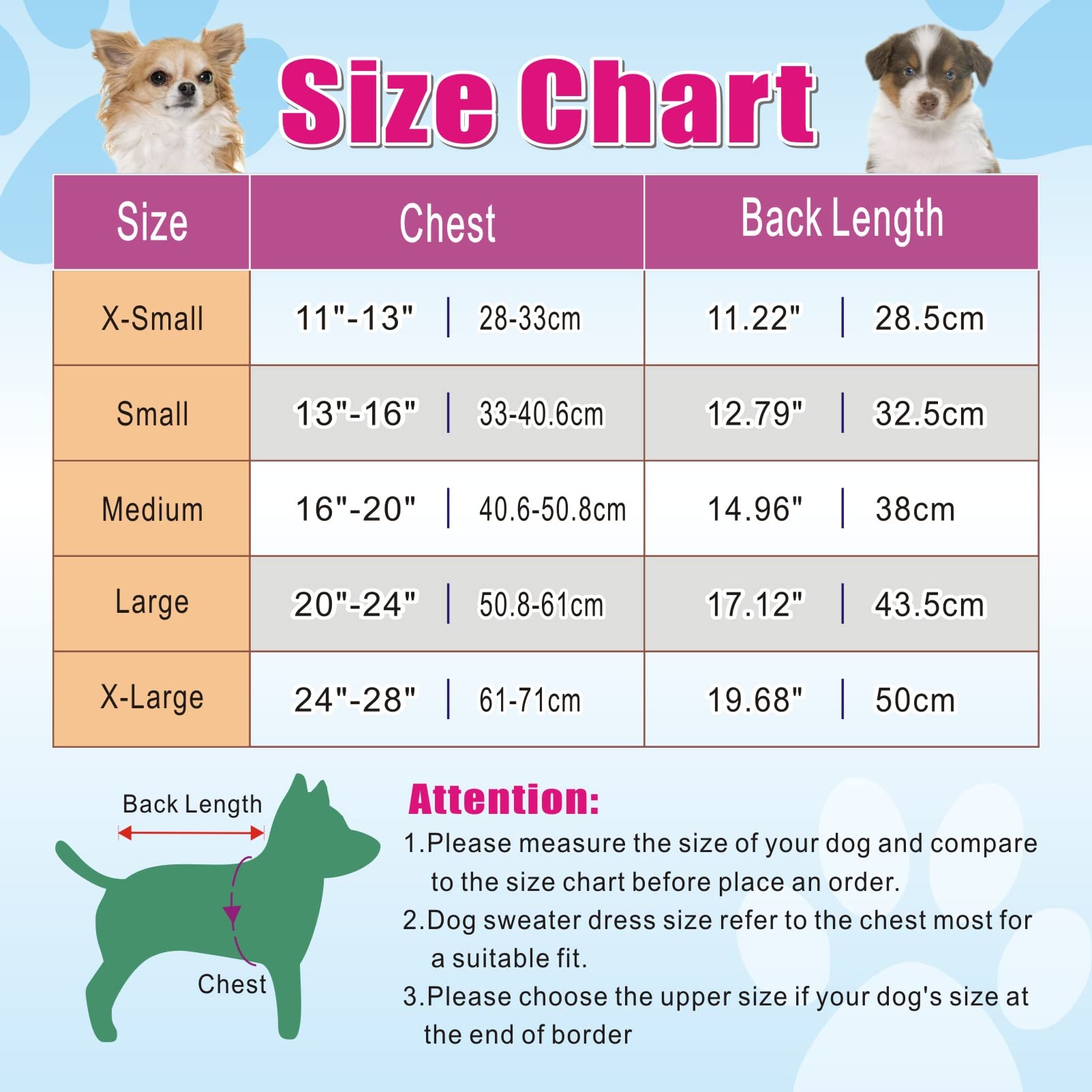 Jecikelon Pet Dog Long Sweaters Dress Knitwear Turtleneck Pullover Warm Winter Puppy Sweater Long Dresses (Grey Heart, X-Small)