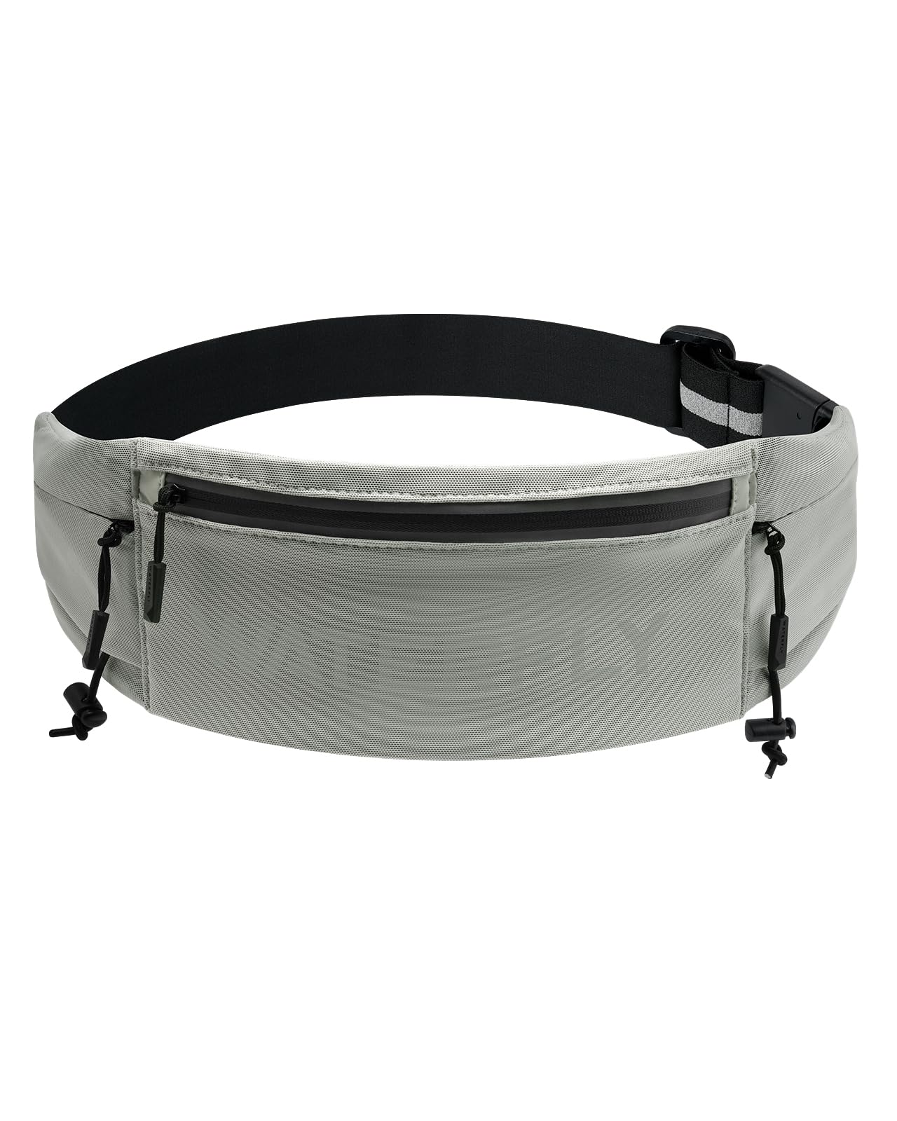 WATERFLY Running Belt Fanny Pack: Breathable 3 Pocket Waist Bag for Men Women Workout Exercise Fitness Phone Holder Fits All Pho