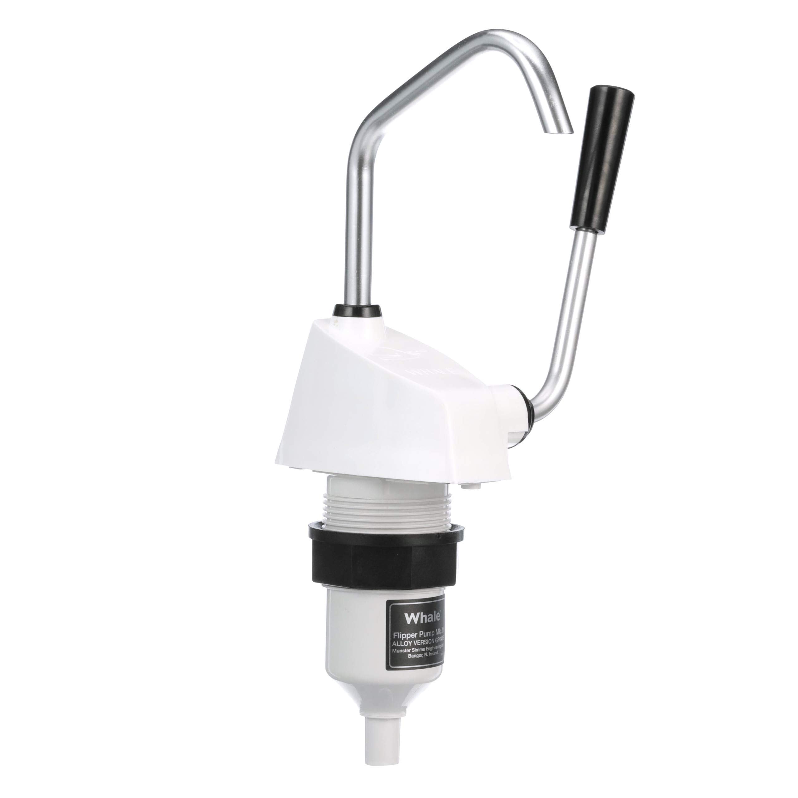 Whale Gp0418 Flipper Pump Mk 4 Hand-Operated Galley Water Pump, 1/2-Inch Flexible Hose Connection, 1.85 Gpm Max Flow Rate, Suita