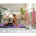Glant Gymnastics Bar For Kids With Swing Set, 8 Heights Adjustable Easy Folding Gymnastic Training Bar Kids Monkey Horizontal Ba