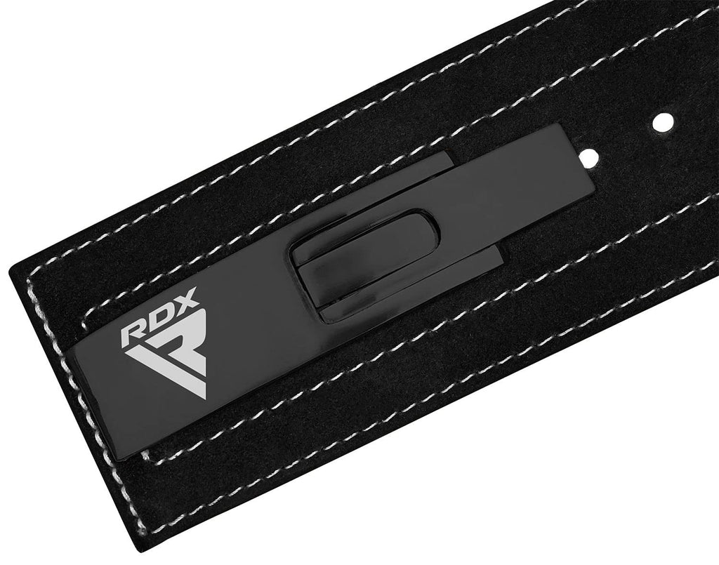 Rdx Weight Lifting Belt Powerlifting, Approved By Ipl And Uspa, 10Mm Thick 4 Leather Lumbar Back Support, Lever Buckle Equipment