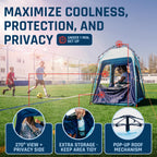 Fofana Pop Up Tents For Camping - 4-Person Dome, Blue - Windproof & Water-Resistant Cold Weather Tent & Pop Up Shelter With 270-