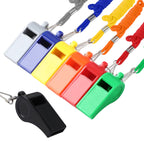 Sannix 7 Pack Plastic Whistles Coaches Referee Whistles With Lanyards Colorful Whistles For Kids Sports Whistles For Football Ba