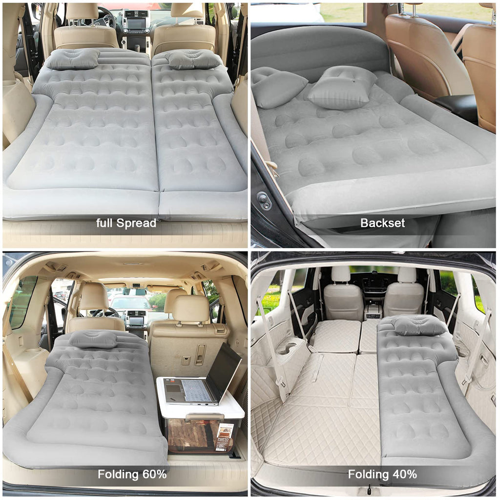 Iswees Car Bed Suv Air Mattress, Car Air Mattress With Home Power Adapter, Electric Pump, 2 Inflatable Pillows And 2 Footrests F