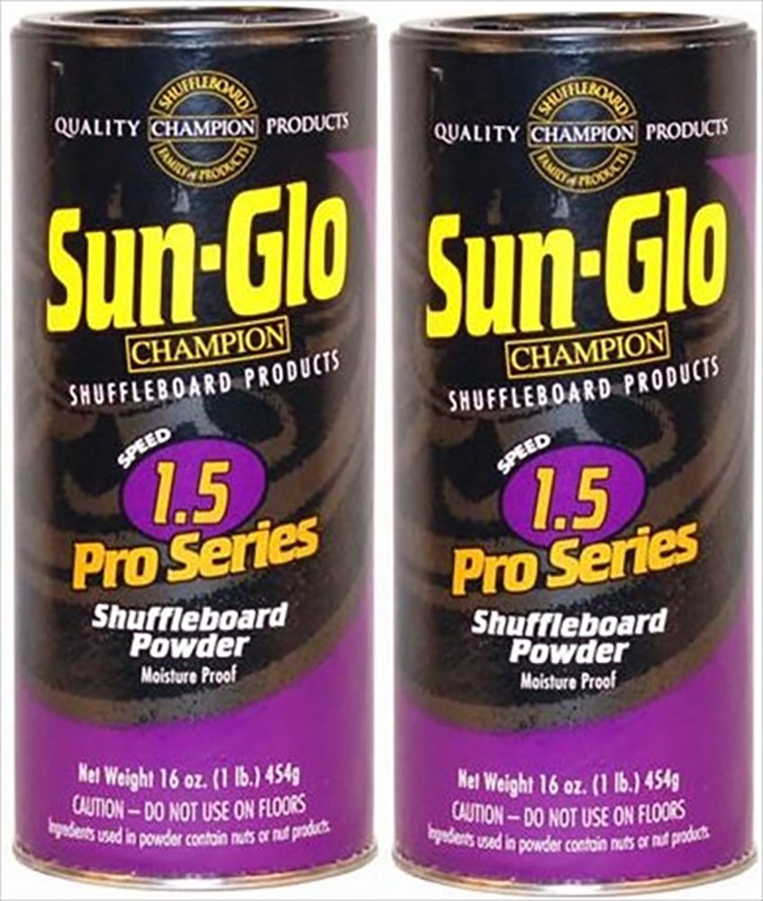 Twin Pack Of Sun-Glo #1.5 Speed Shuffleboard Powder Wax
