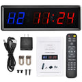Gym Clock Timer For Home With Remote,Ktzon 1.5'' 1.8'' Metal Led Gym Timer Clock,Crossfit Timer Workout Stopwatch,Tabata Timer C