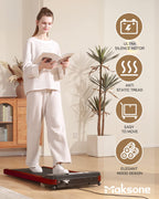 Maksone Under Desk Treadmill, Expert Of Wooden Walking Pad, Walking Jogging Machine With Remote Control, Installation-Free