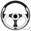 QYMOPAY Golf Cart Steering Wheel, Skid Steering Wheel, Universal Golf Cart for Club Car EZGO RXV and TXT, Yamaha, Precedent Temp