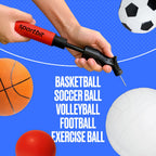 Sportbit Ball Pump For Sports Balls - Push & Pull Inflating System - Hand Pump For All Exercise Balls - Volleyball Pump, Basketb