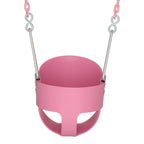 Gorilla Playsets 04-0008-Pk/Pk Full Bucket Toddler Swing, Pink Bucket, Pink 60'' Plastic Coated Chains, 50 Lb Capacity