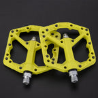 Rockbros Mountain Bike Pedals Flat Mtb Pedals Nylon Fiber Bicycle Platform Pedals For Road Mountain Bmx Mtb Bikes Green