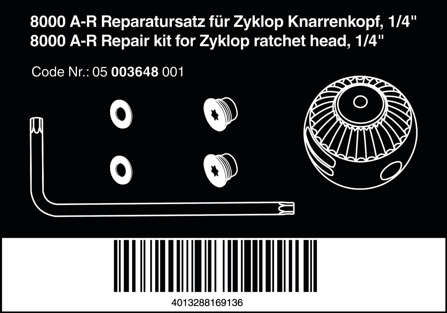 8000 A-R Repair-Kit Speed 1/4''