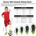 Shin Guards Soccer Youth Kids - Shin Guard For Boys Girls Teenagers 2-18 Years Old - Football Shin Pads Protection Equipment Wit