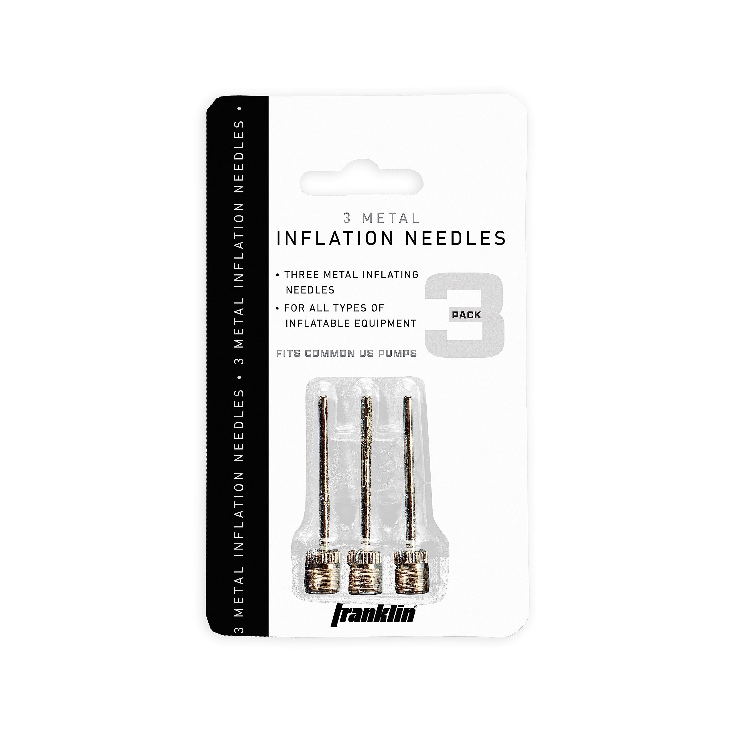 Franklin Sports 3 Pack Of Inflation Needles Silver