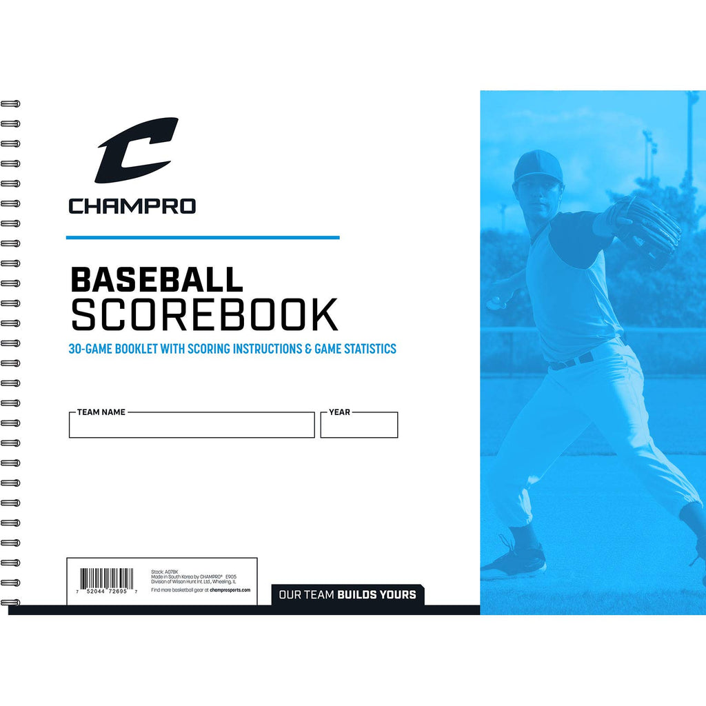 Champro Baseball Score Book (White), 28 Pages