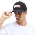 Bz Headwear Marvel Box Logo MenS Trucker Cap | Black | 6Panel Structured Fit With Curved Visor | Breathable Mesh Back | Iconic 