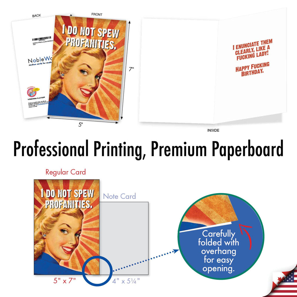 Nobleworks Assorted 3 Pack, Funny Naughty Retro Birthday Cards For Women With 5 X 7 Inch Envelopes (3 Designs, 1 Each) Laughing