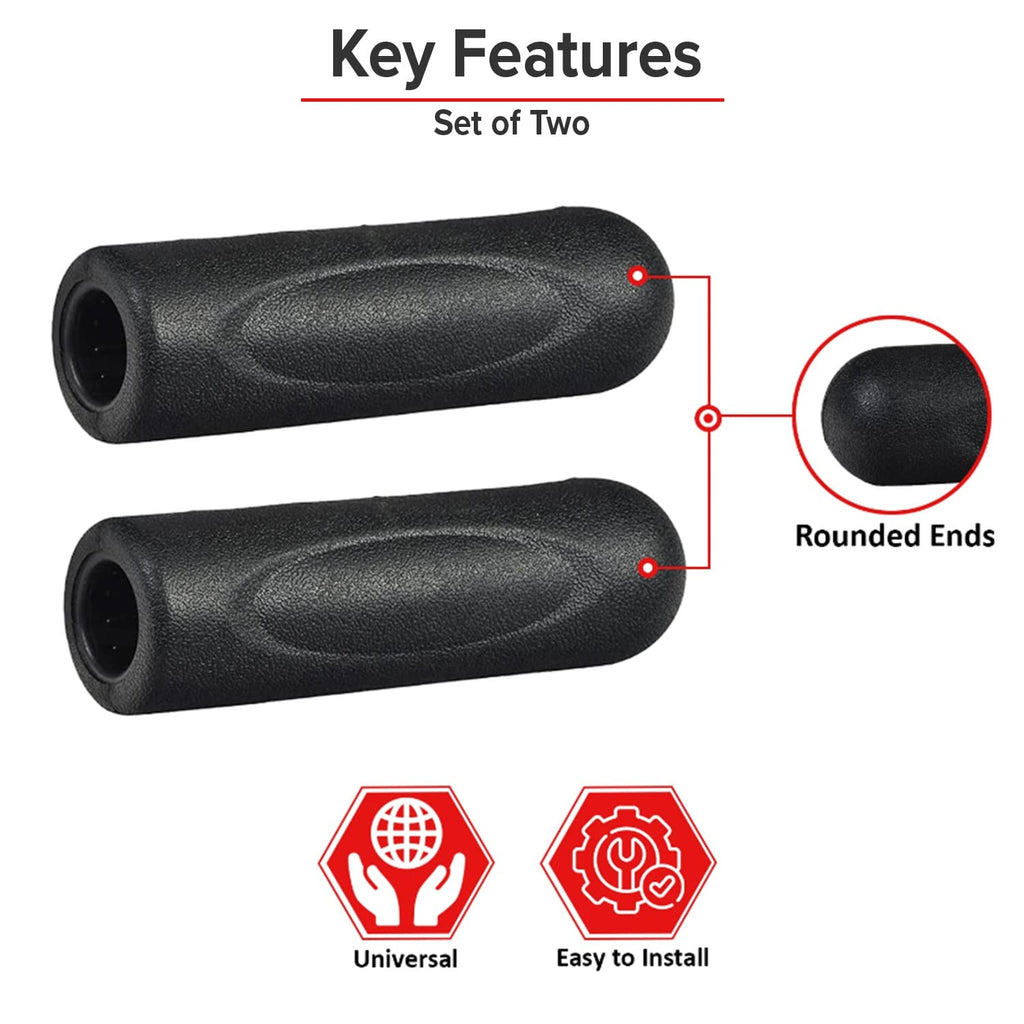 Alveytech Rubber Hand Grips - Fits Go-Go, Mega Motion & Pride Electric Mobility Scooter, Handlebar Parts For Medical Wheelchairs