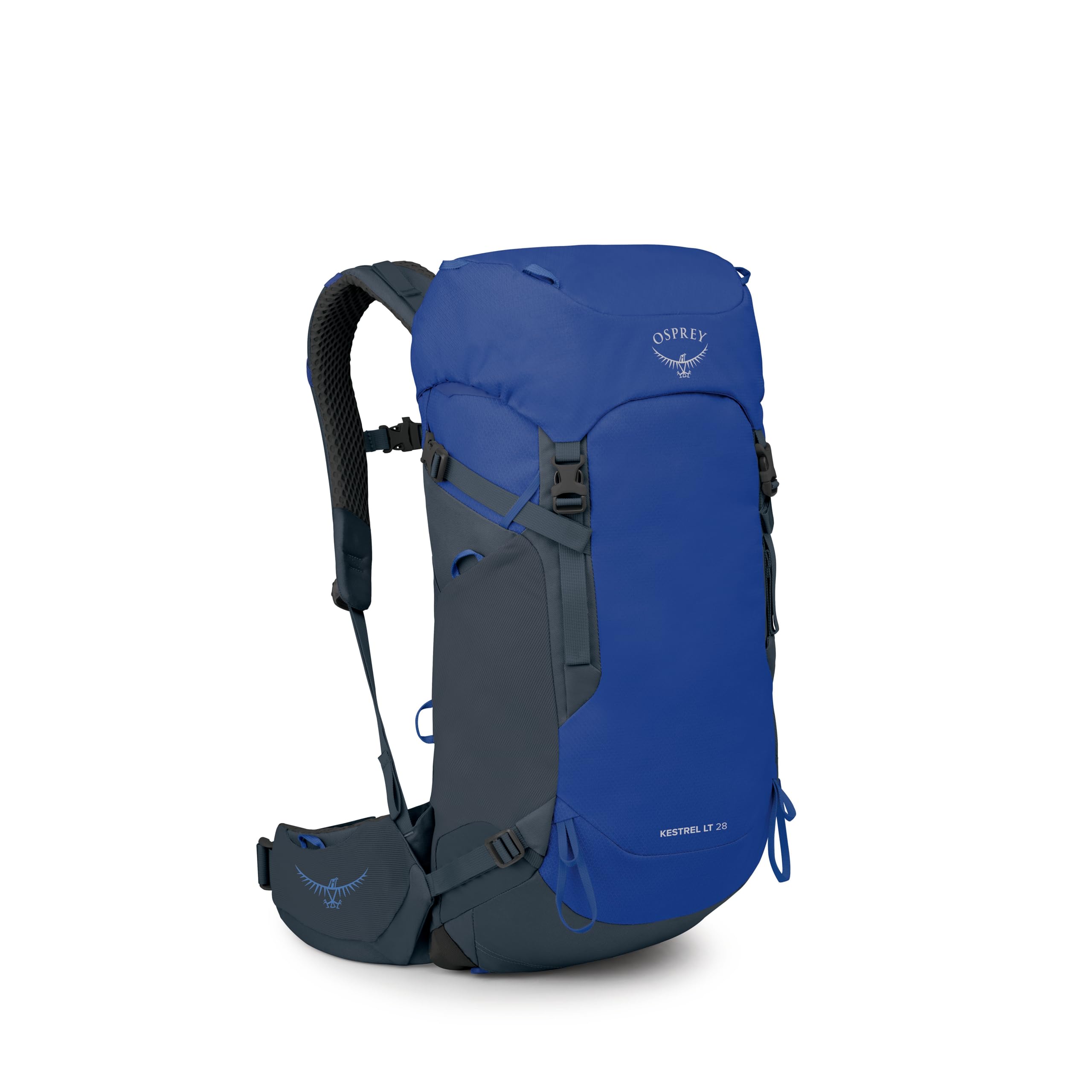 Osprey Kestrel LT 28L Mens Backpacking Backpack - Lightweight Hiking & Travel Bag with Waterproof Raincover, Rays Blue