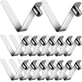 Demissle 16 Pieces Canopy Metal Push Button Spring Clip Stainless Steel Push Button Clips V Shaped Tent Pole Clips Spring Button