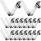 Demissle 16 Pieces Canopy Metal Push Button Spring Clip Stainless Steel Push Button Clips V Shaped Tent Pole Clips Spring Button