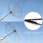 G4Free 62 Inch Clear Golf Umbrella Transparent Auto Open Large Stick Umbrella Oversized Umbrella Windproof Waterproof With Sleev