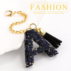 Letter Charm Accessories for Stanley Cup 1 PCS Cute Initial Keychain Handle Charm for Stanley Tumbler for Women Black Letter A