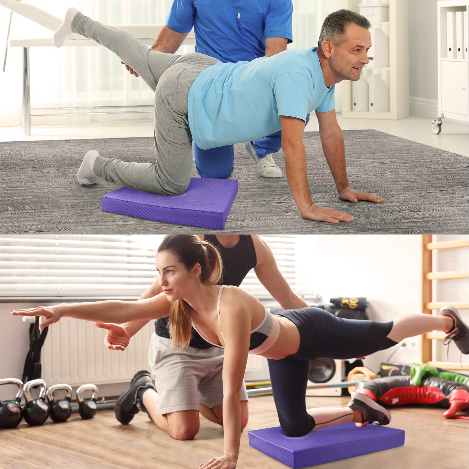 Yes4All Sports Outdoors Gt Sports Fitness Exercise Fitness Balance Trainers Balance Boards Large Balance Pad, C.Purple - L 15,5