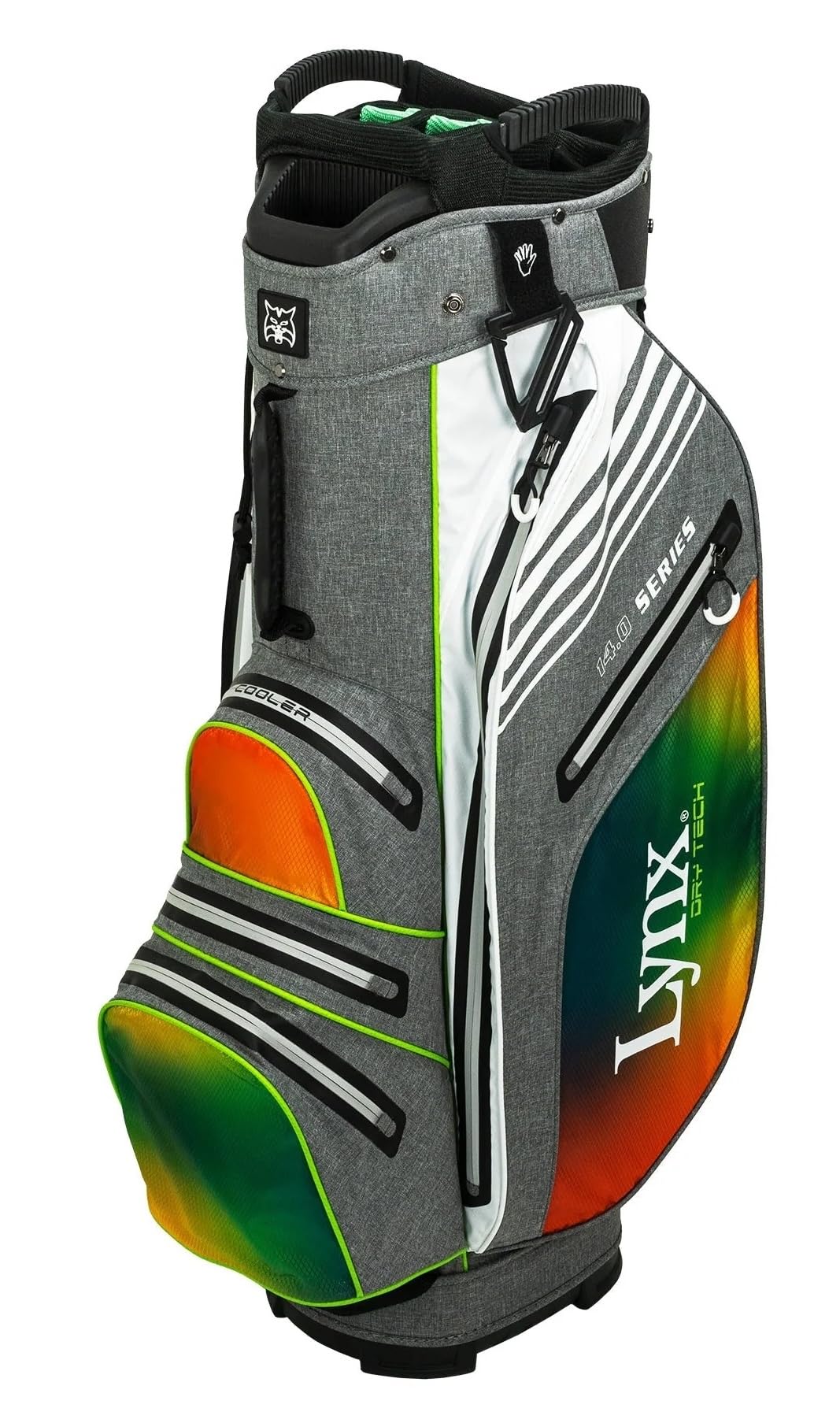Lynx Golf Flare Waterproof Cart Bag Ombre Grey/Green
