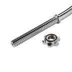 Signature Fitness 5Ft Stardard Barbell With Star Locks, Chrome