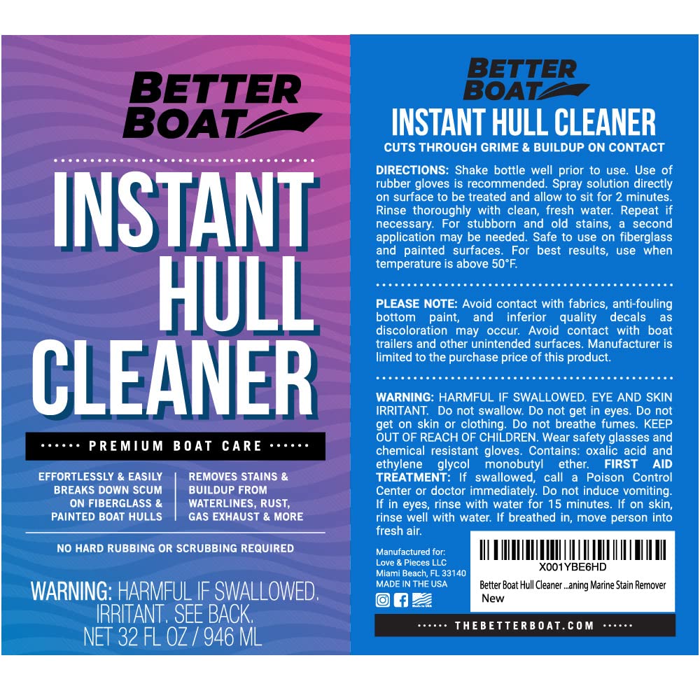 Fiberglass Boat Hull Cleaner For Boats & Aluminum Boat Cleaner Cleaning Supplies Marine Metal Stain Remover And Restorer Boat So