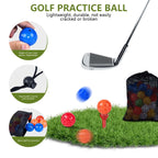 Kiseer 90 Pack Colorful Plastic Practice Golf Balls Airflow Hollow Training Golf Balls With Nylon Mesh Golf Ball Bags For Drivin