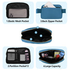 Vorolo Fanny Pack Christmas Gift For Women And Men Crossbody Bag Belt Bag Bum Bag With Adjustable Strap For Sports Blue