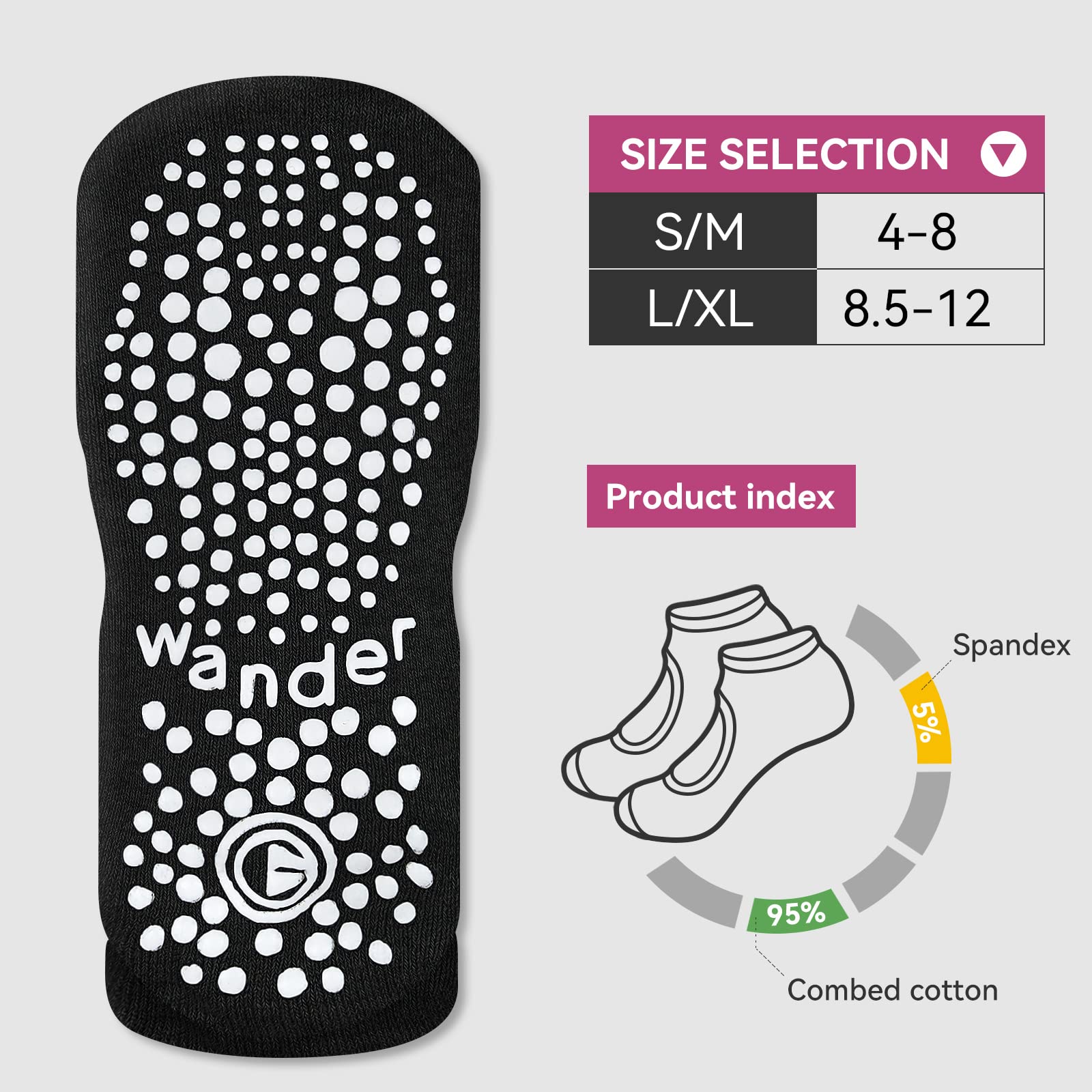 Yoga Socks Non Slip Skid Socks With Grips Pilates Ballet Barre Socks For Women