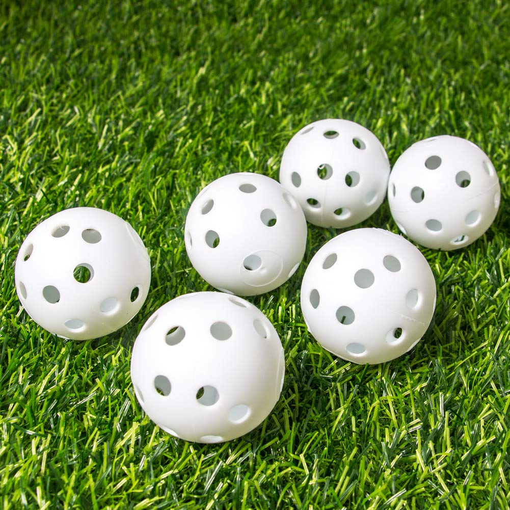 Thiodoon Practice Golf Balls Limited Flight Golf Balls 40Mm Hollow Plastic Golf Training Balls Colored Airflow Golf Balls For Sw