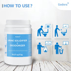 Godora 2.2Lb Eco-Friendly Toilet Urine Powder With Spoon, Fast-Absorbing Camping Toilet Chemicals, Rapidly Biodegradable Eco Gel