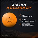 Pro Spin Ping Pong Balls - Orange 3-Star 40+ Table Tennis Balls (Pack Of 24) | High-Performance Abs Training Balls | Ultimate Du
