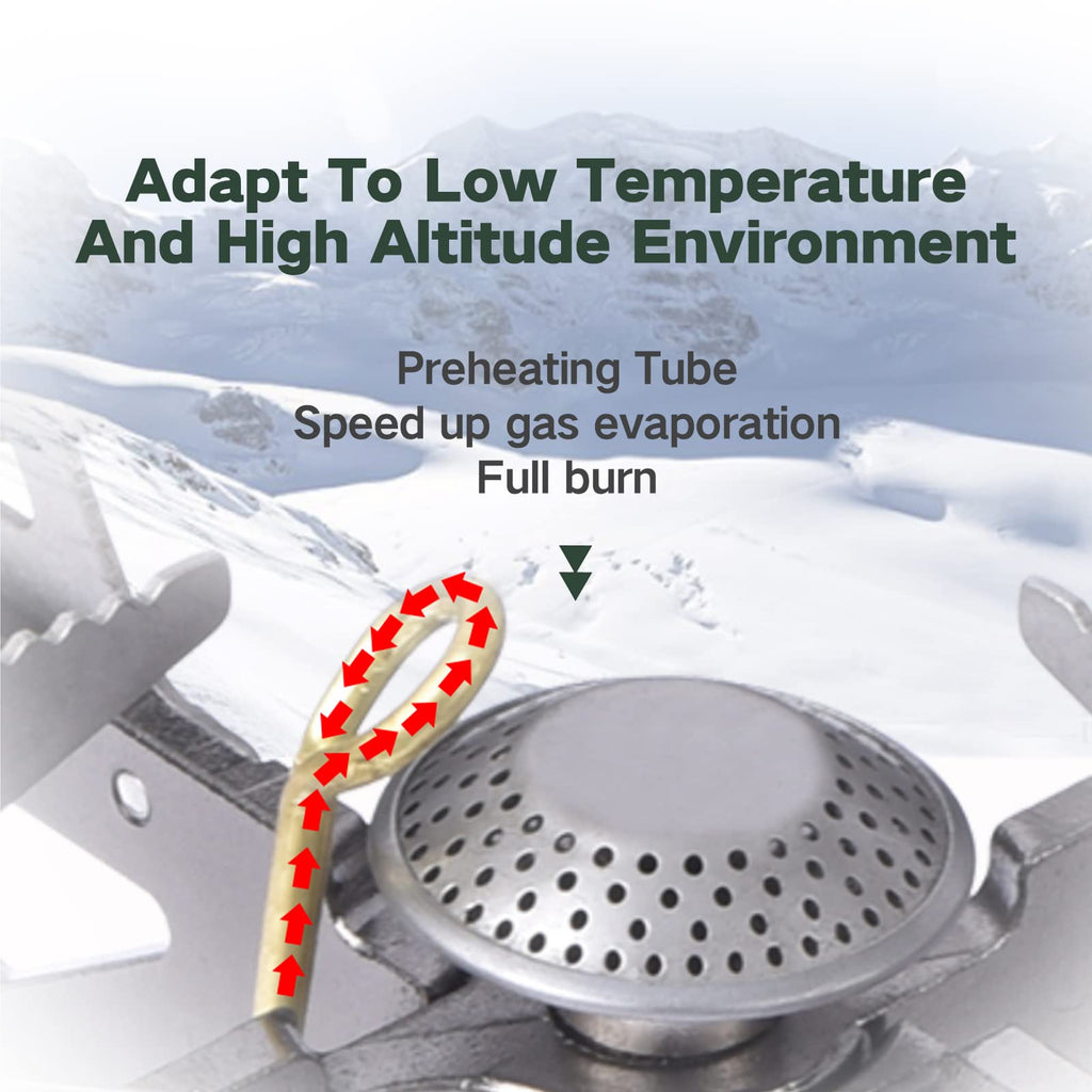Brs-32 Portable Camping Stove, Foldable, Adjustable Control, And Carrying Case Included - Experience Hassle-Free Outdoor Cooking