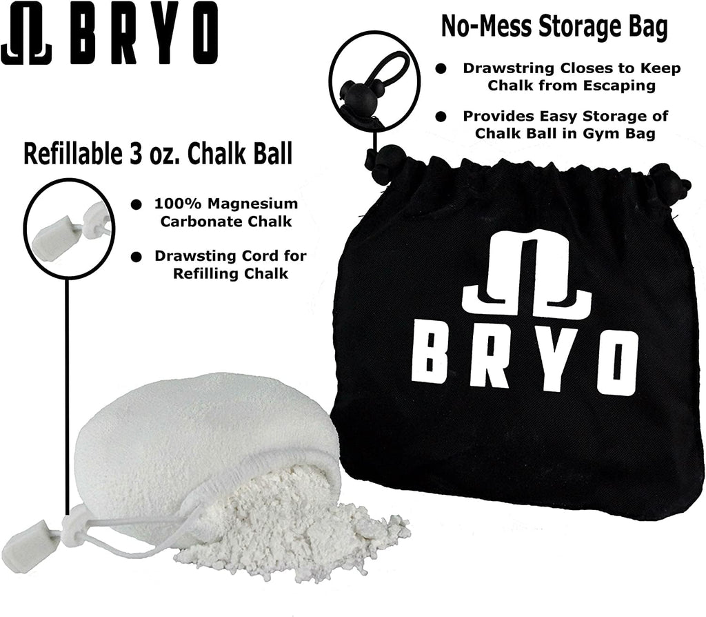 Refillable Chalk Ball Sock With Storage Bag - Magnesium Carbonate To Dry Hands And Increase Grip For Athletics - Weightlifting,