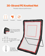 Vevor Lacrosse Rebounder, Heavy-Duty 5 X 7 Ft Volleyball Bounce Back Net For Backyard, Pitchback Throwback Baseball Softball Ret