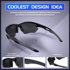 Deafrain Sports Sunglasses Polarized For Men Women Cycling Running Fishing Driving Baseball Athletic Glasses Uv400 Protection