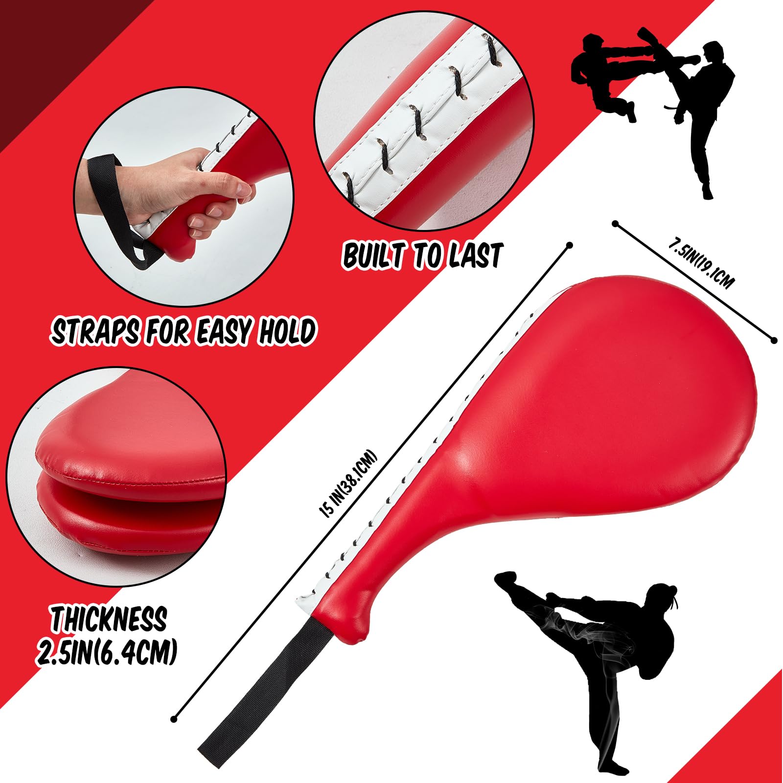 Poen 7 In 1 Taekwondo Kick Pad Boxing Training Equipment Punching Mitts Martial Arts Training Equipment Wrist Band Adjustable So