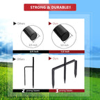 Excmark Shepherd Hook 32 Inch 12 Inch Thick Use At Weddings, Hanging Solar Lights, Lanterns, Bird Feeders, Metal Hanger Hook (Br