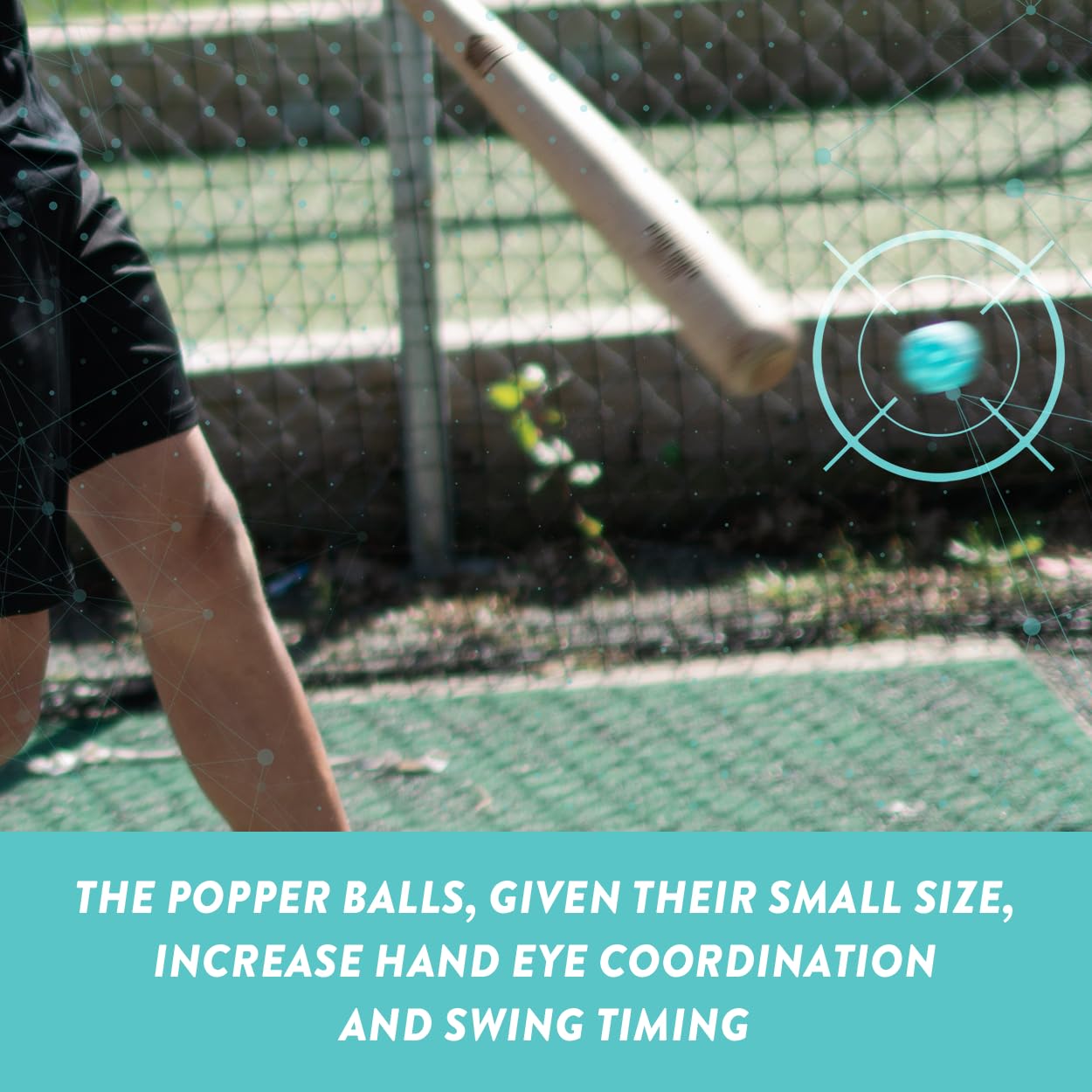 Bandit Sports Popper Plastic Baseballs, Made of Impact-Resistant and Rebounding Material, Perfect Practice Baseballs & Hitting B