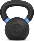 Yes4All 12kg/26lbs Cast Iron Kettlebell, Powder Coated with Wide Handle & Flat Bottom - For Strength Training & Cross-Training