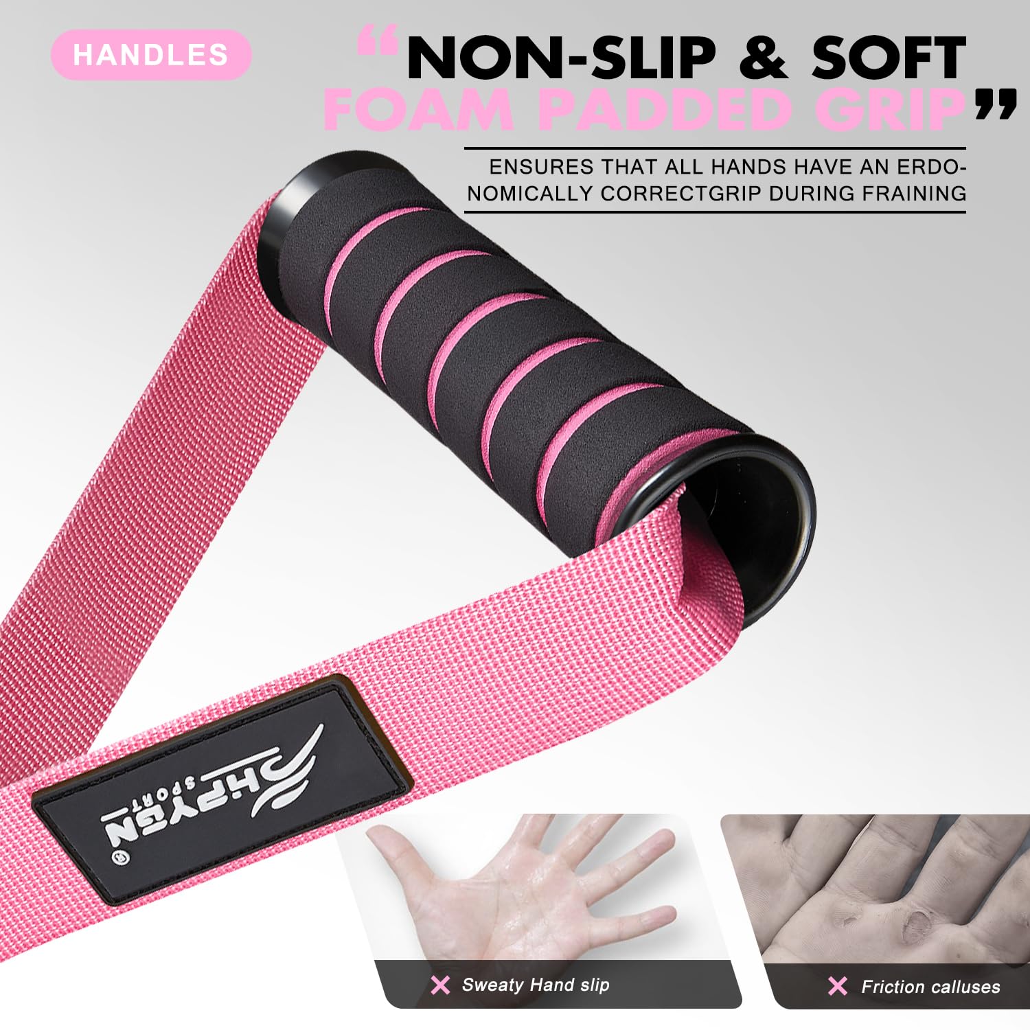 Gym Equipment, Gym Exercise Handles, Cable Attachments For Gym, Replacement Handle Attachments For Cable Machine Pulleys, Resist