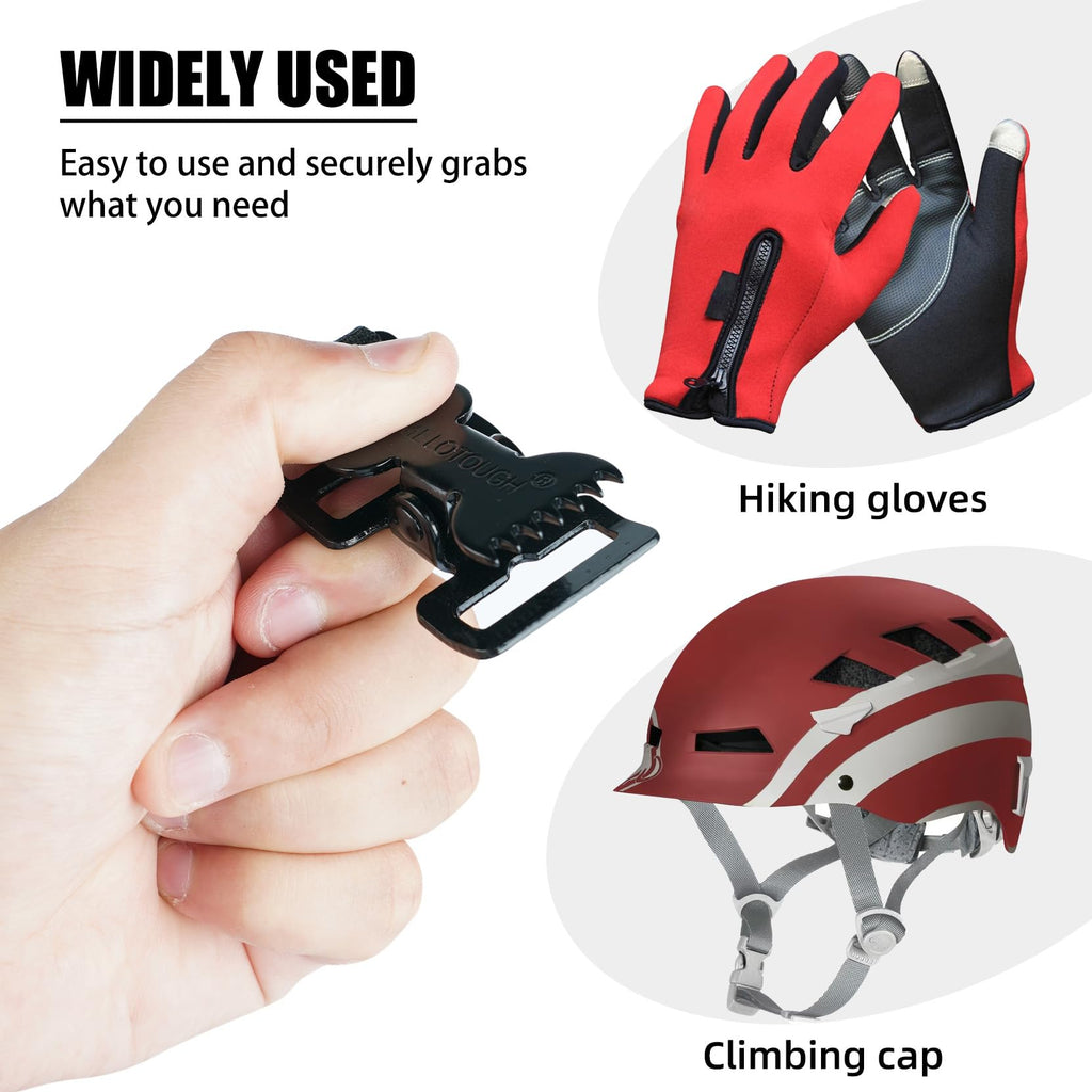 Melotough Tactical Glove Clip Braided Paracord Gloves Clips Holder For Hunting, Hiking, Camping, Outdoor Activities(Lime)