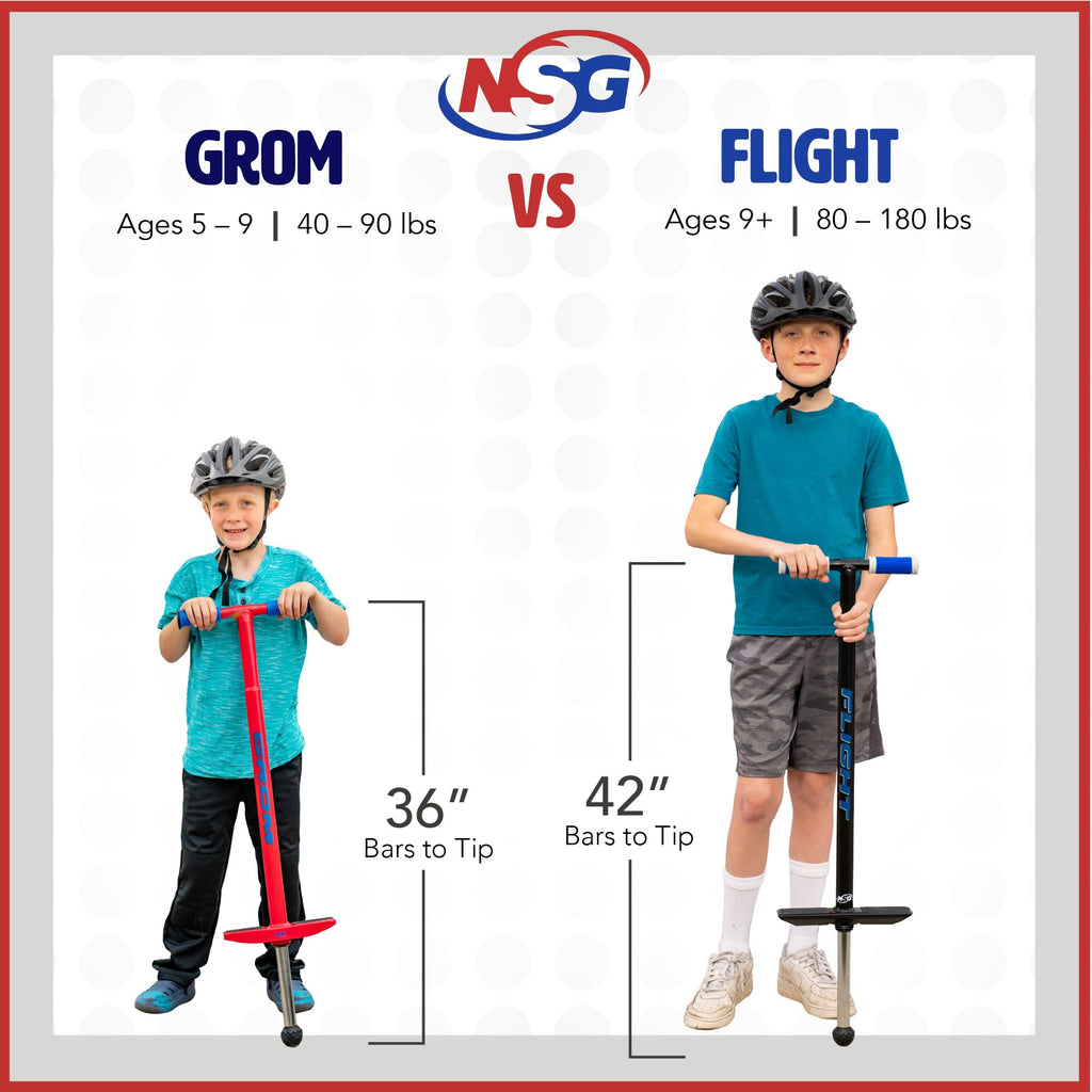 Nsg Grom Performance Pogo Stick - Ages 5-9 - 40-90 Pounds (Green)