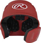Rawlings | R16 Reversible Ext | Matte Batting Helmet | Reversible Face Guard | Senior | Matte Scarlet